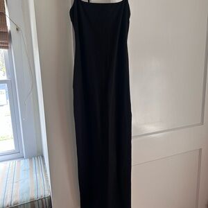 Aritzia Black Maxi Slip Dress with Thin Straps